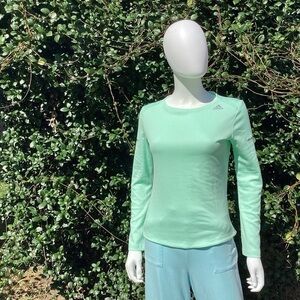 Adidas Climalite Mint Grn LS Running Shirt